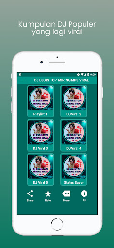 Android application DJ Bugis Topi Miring Mp3 Viral screenshort