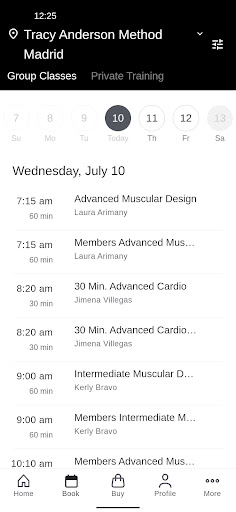 Tracy Anderson Method Screen 2