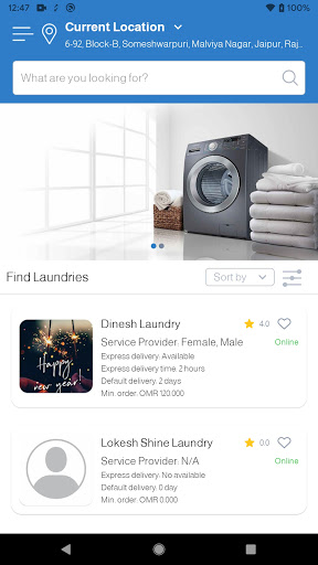 Laundry-HUB Screen 2