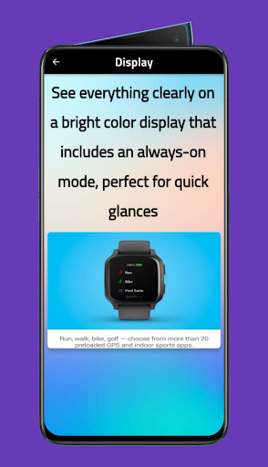 Garmin Venu Sq guide Screen 2