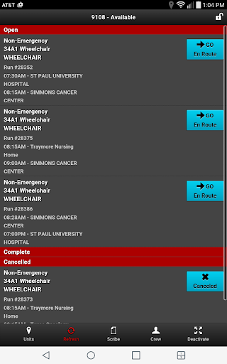 Android application StreetEagle CrewConnect screenshort