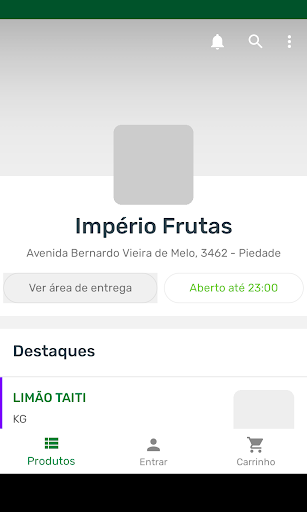 Android application Império Frutas screenshort