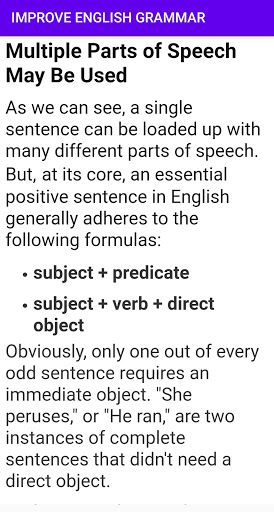 IMPROVE ENGLISH GRAMMAR Screen 3