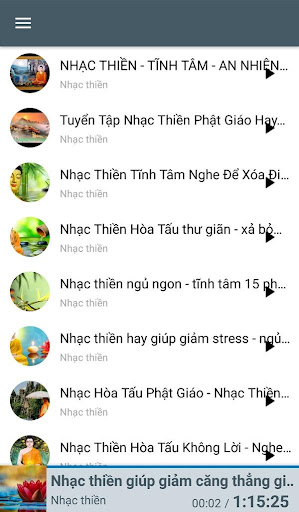 Android application Nhạc thiền Phật pháp tịnh tâm screenshort