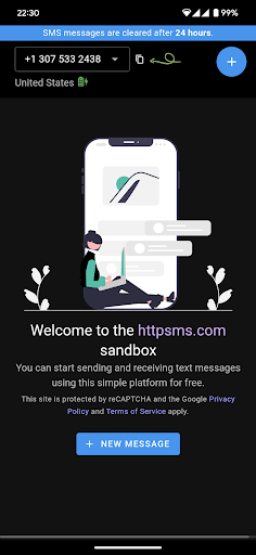 Send & Receive SMS - USA screenshot 0