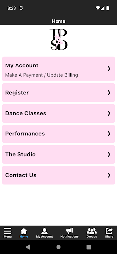 Turning Pointe School of Dance Screen 2