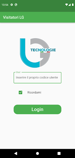 Android application Visitatori LG Tecnologie screenshort