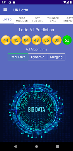 UK Lotto - AI Prediction Screen 3