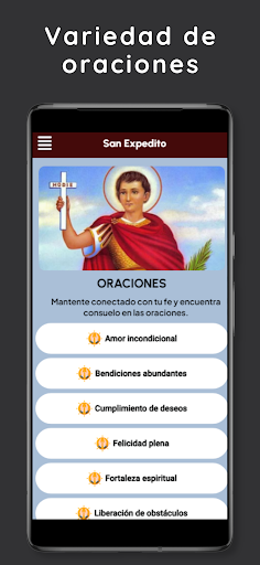 Android application Oraciones a San Expedito screenshort