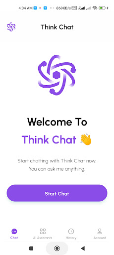Android application Think Chat: AI chatBot screenshort