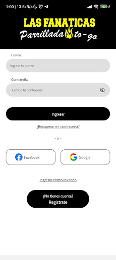 Android application Las Fanáticas Parrillada ToGo screenshort