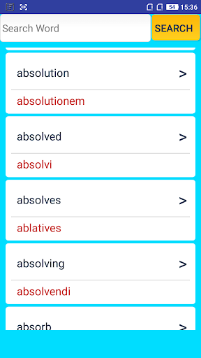 English To Latin Dictionary