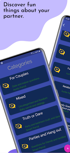 Android application Love Questions screenshort