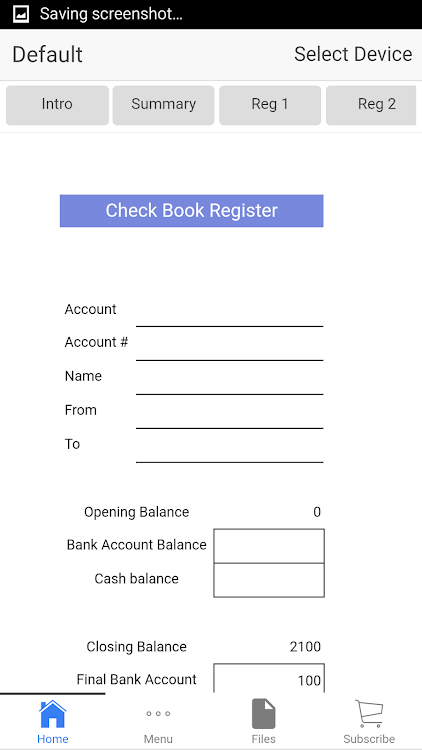 Check Book Registers - 0.0.8 - (Android)