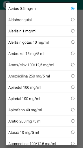 Calculadora dosis pediátrica Screen 3