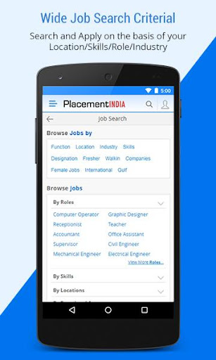 PlacementIndia.com- Job Search Screen 3