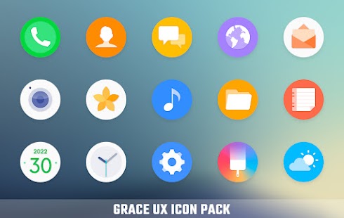 Граце УКС – Снимак екрана пакета округлих икона