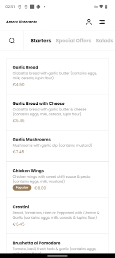 Amore Ristorante Kells Screen 3
