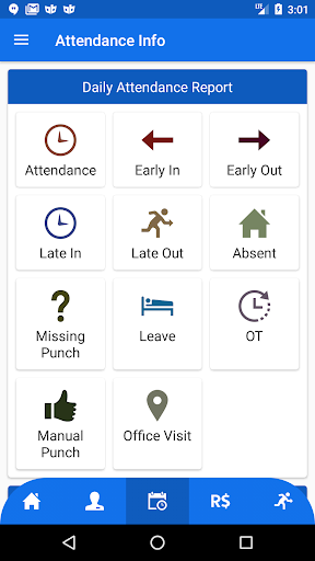 Android application Online Hajiri Staff screenshort