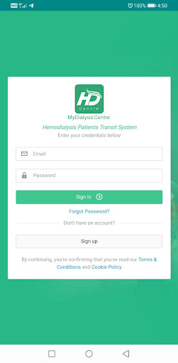Android application MyDialysis Centre screenshort