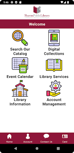 Android application Sharon Public Library (MA) screenshort