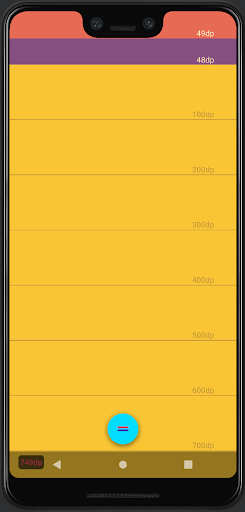 Android application heightDp screenshort