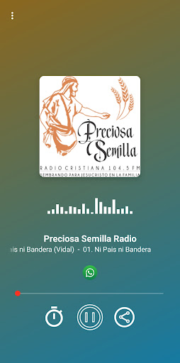 Android application Preciosa Semilla Radio screenshort
