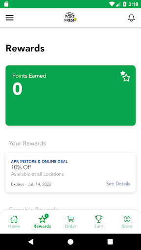 Poke Fresh Rewards Screen 2