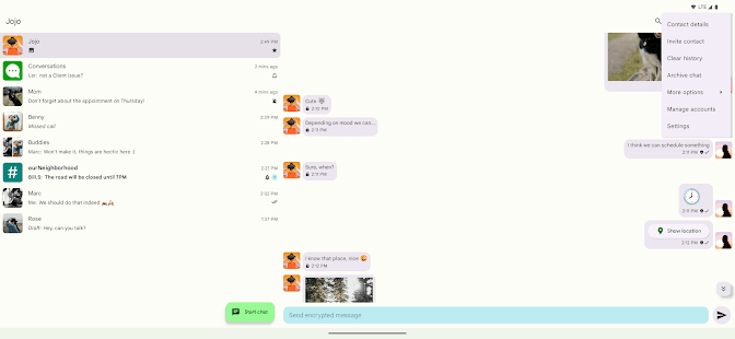 Conversations (Jabber / XMPP) Capture d'écran