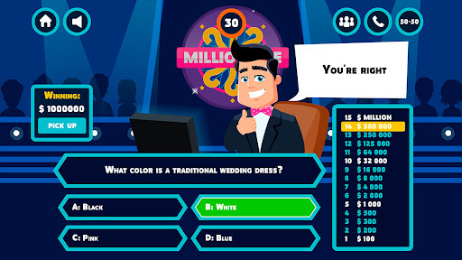 MILLIONAIRE TRIVIA QUIZ Screen 2