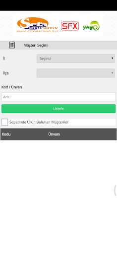 Sefa Otomotiv B2B Screen 3