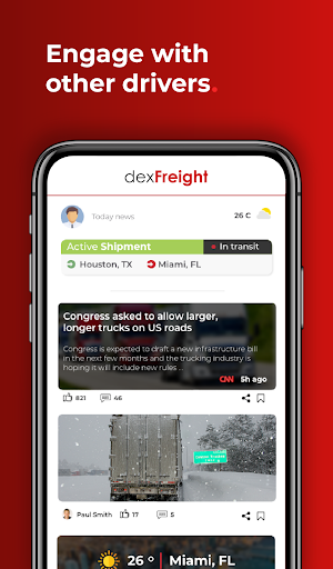 dexFreight - Driver App Screen 2