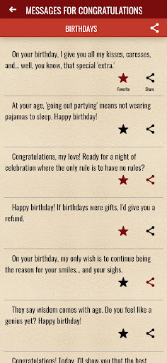 Android application Messages for Congratulations screenshort
