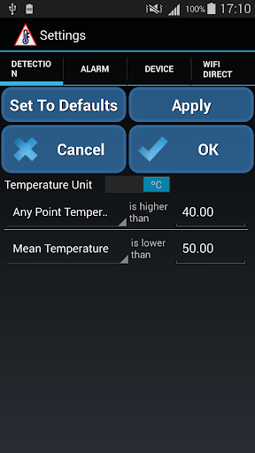 Temperature Alarm for FLIR ONE Screen 3