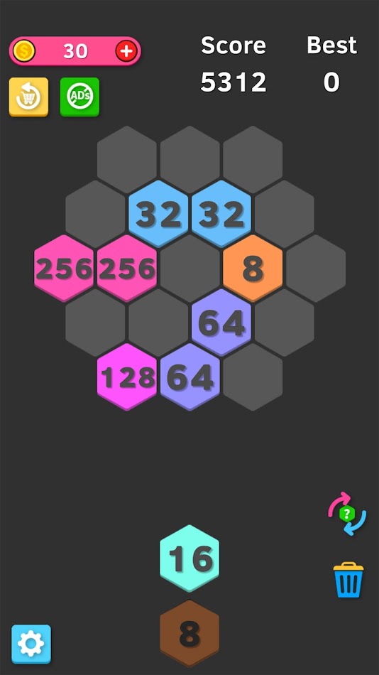 #8. Hexa Merge - Sort to 2048 (Android) 由: PurePlay Studios