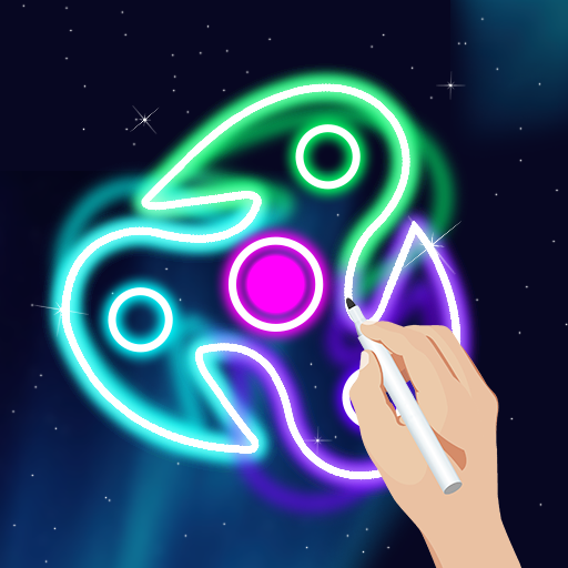 Glow Finger Spinner Doodle Art - AppWisp.com