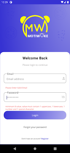Android application MotiWake screenshort