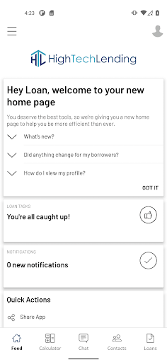 Android application HighTechLending screenshort