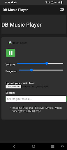 DB Music Player Screen 2