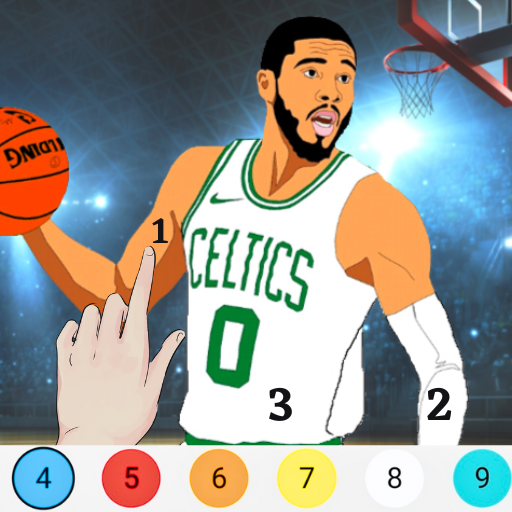 Basketball Paint By Number  Icon