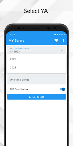 Android application MY Income Tax Calculator screenshort