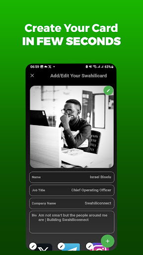 Swahilicard - Digital Card App Screen 2