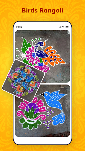 Peacock Rangoli Designs Screen 3