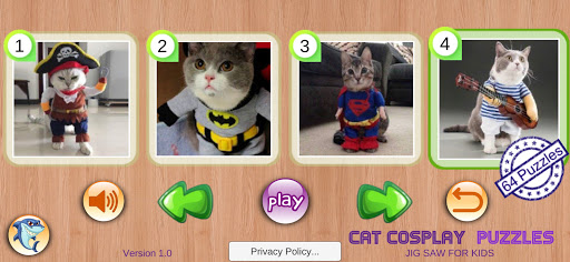 Android application Cat Cosplay Puzzles & Pet Jigs screenshort