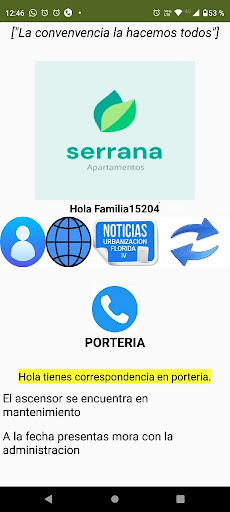 Android application Serrana apartamentos screenshort