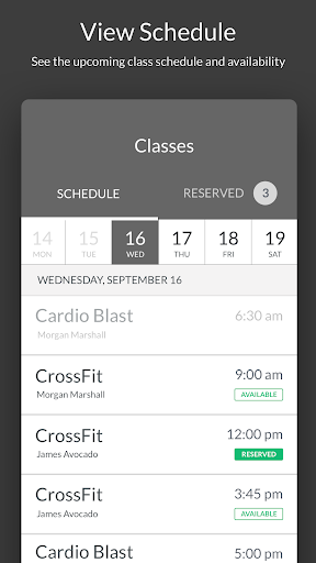 Android application Rewired Fitness Co screenshort