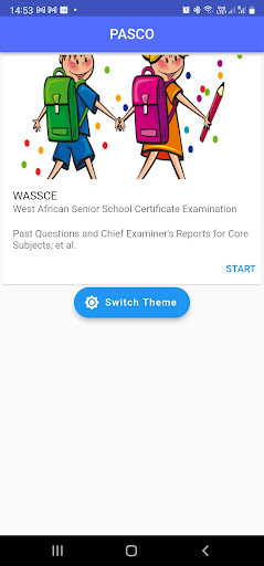 Android application Pasco wassce screenshort