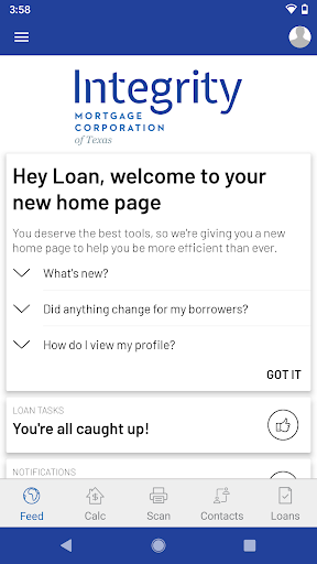 Android application Integrity Mortgage TX screenshort