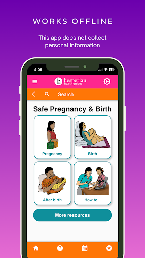 Android application Safe Pregnancy and Birth screenshort