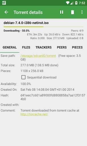 tTorrent - sin publicidad